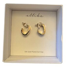 Ettika 18k Gold-Plated Hoop Earrings